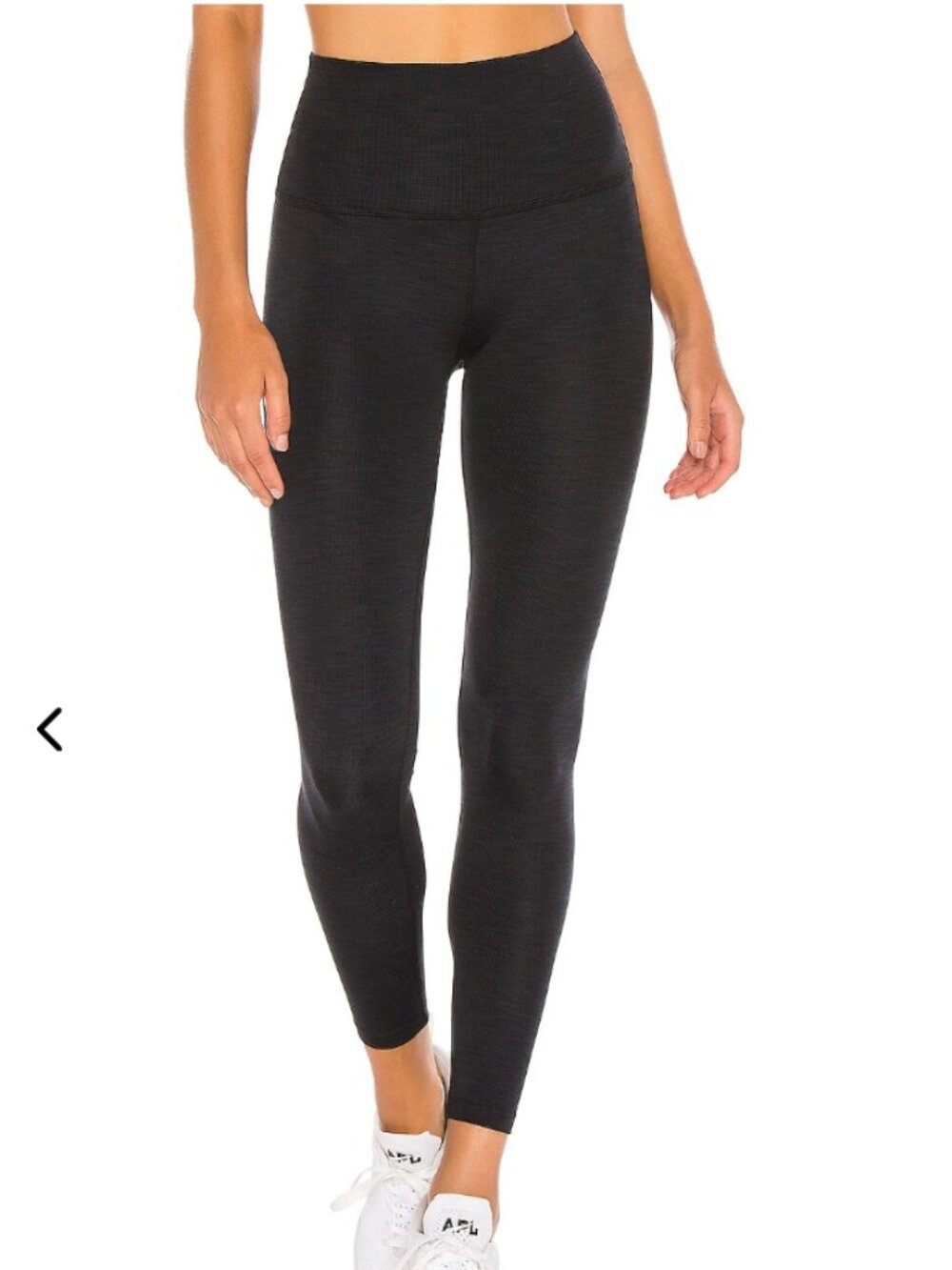 Beyond Yoga Heather Rib High Waisted Midi Legging - Black Heather (S)